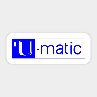 3/4" U-matic Dark Blue logo Umatic Sticker